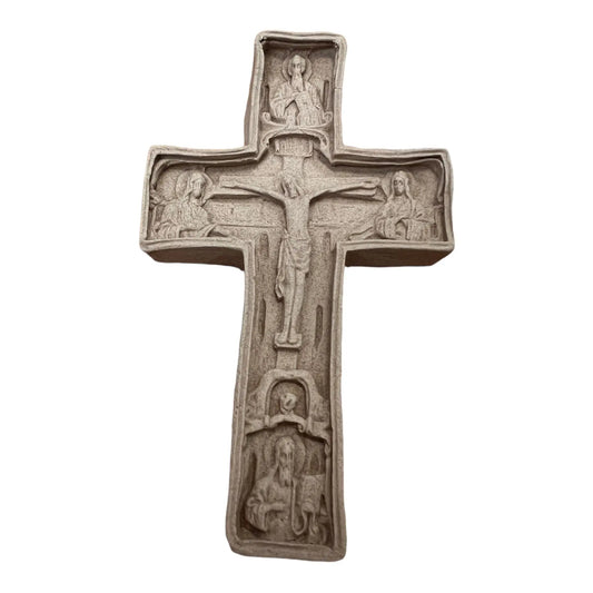 Carved Cross with Jesus,  Flexible moulding IFW 2393, embellishment iFlex Wood Products