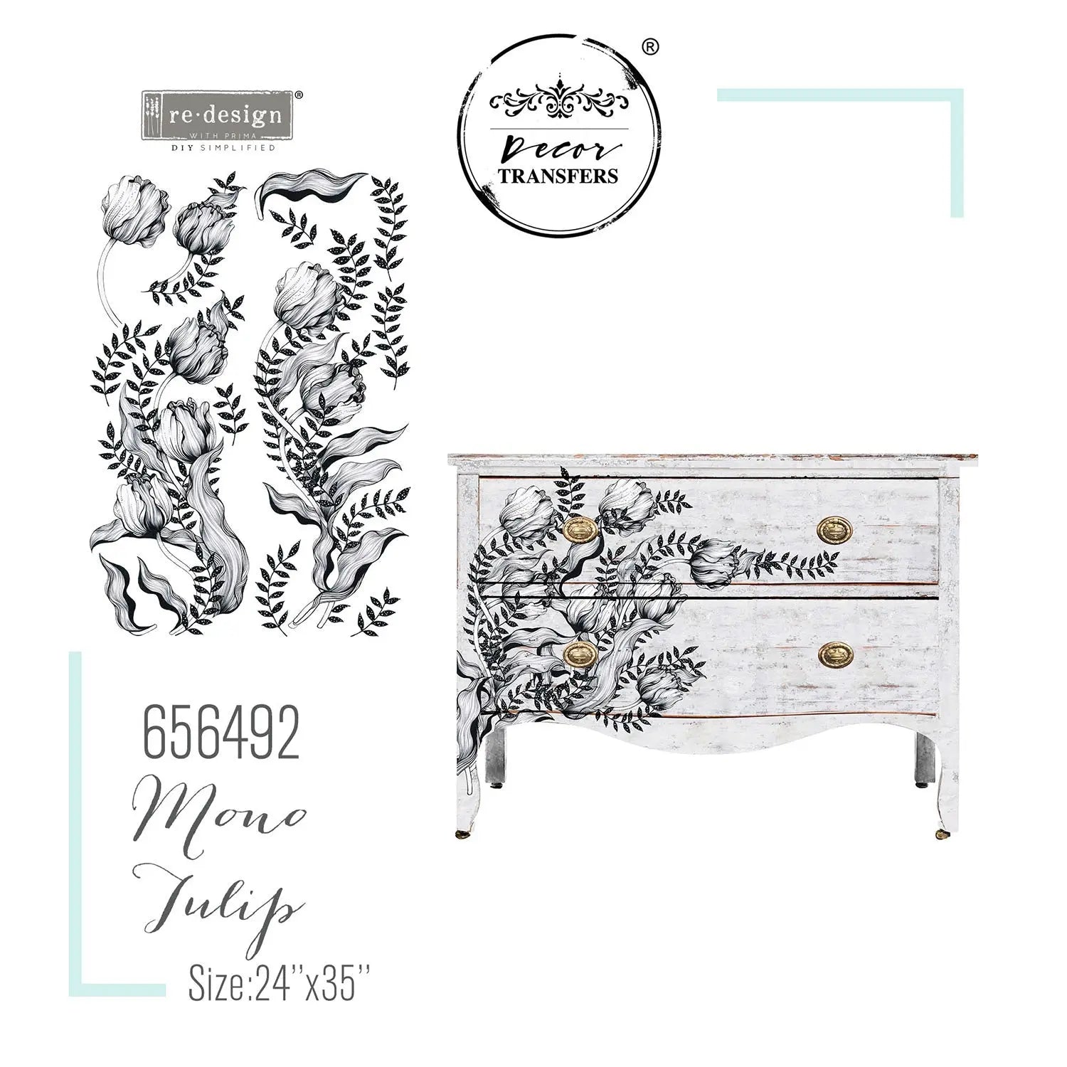 Decor Transfers® - Mono Tulip Prima Re-Design