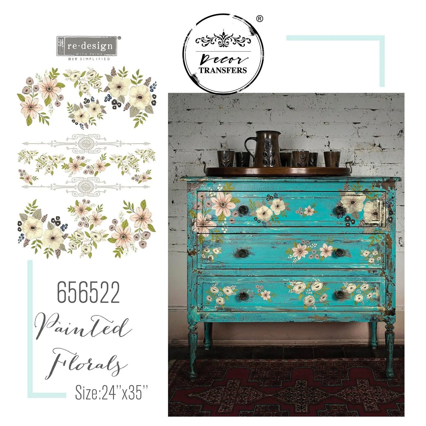 Decor Transfers® - Painted Florals Prima Re-Design