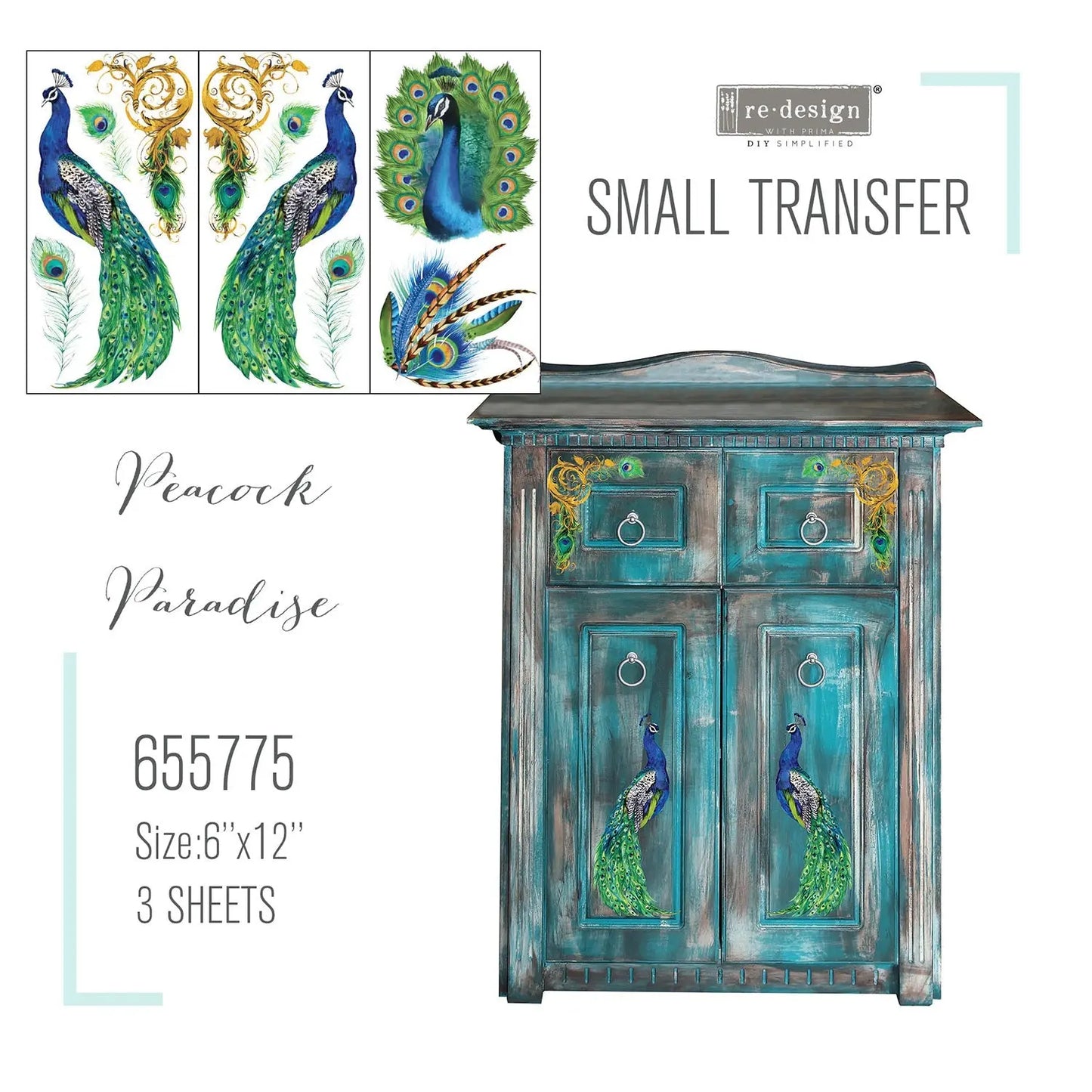 Decor Transfers® - Peacock Paradise Prima Re-Design