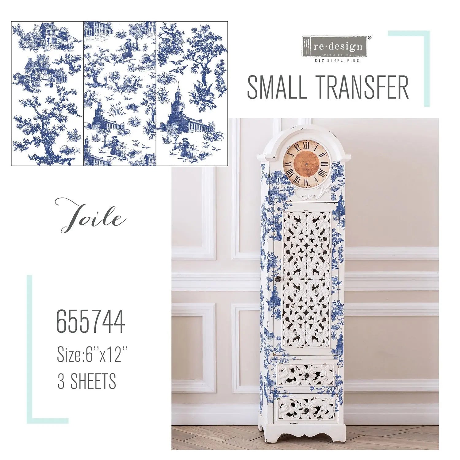 Decor Transfers® - mini transfer Toile Prima Re-Design