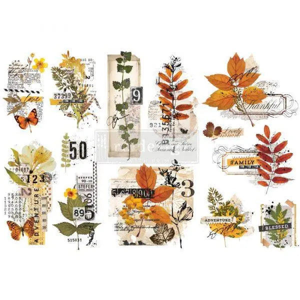 Foliage Collector Mini-Transfer - Total Sheet Size: 6″ X 12″ Prima Re-Design