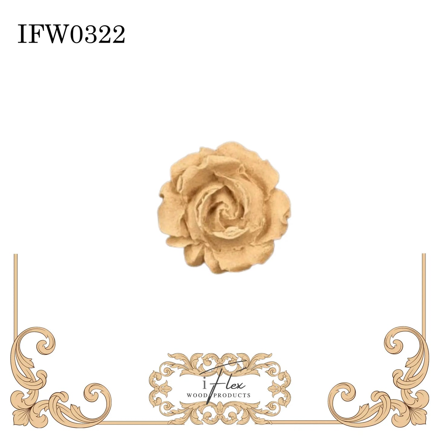 IFW 0322  iFlex Wood Products Flower bendable mouldings, flexible, wooden appliques iFlex Wood Products