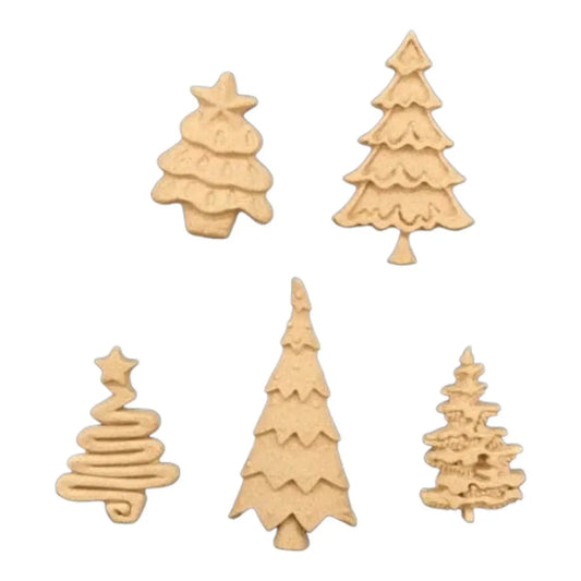 IFW 0432 5 piece Christmas tree ornament set. Crafting embellishment