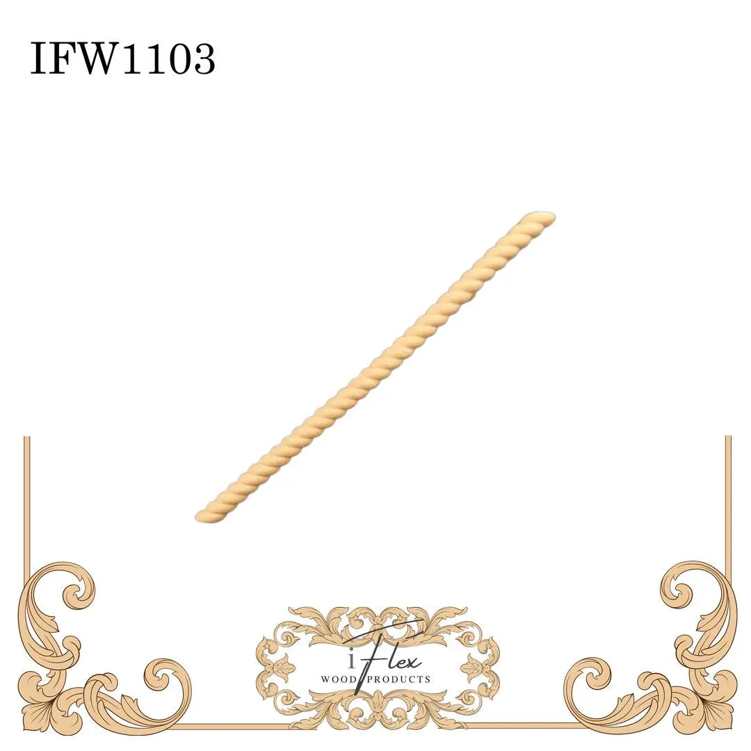 IFW 1103 Braided trim, 5 inches, crafting embellishment trim iFlex Wood Products