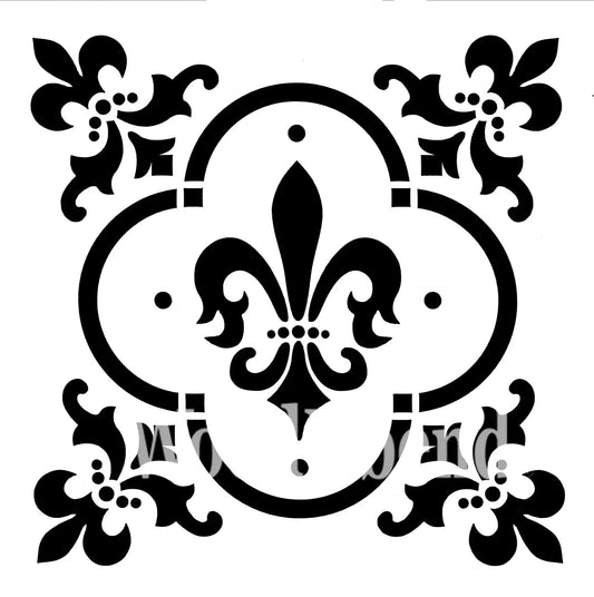 Posh Chalk Stencil Fleur De Lis 30x30cm Posh Chalk