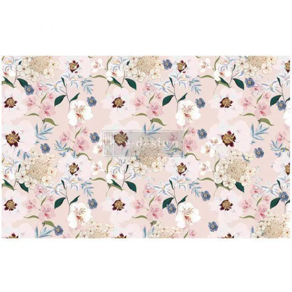 Re- Design with Prima BLUSH FLORAL- DÉCOUPAGE DÉCOR TISSUE PAPER Prima Re-Design