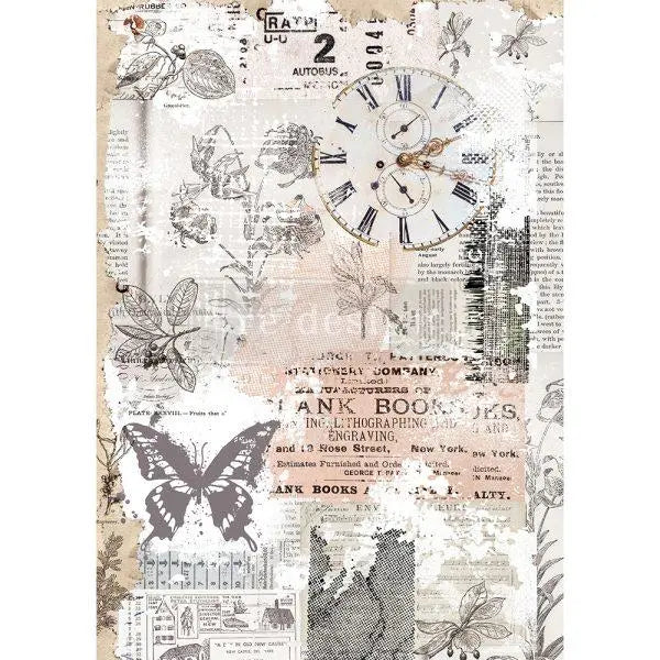 Re-Design with Prima DÉCOR RICE PAPER – HERB'S MEMORY - 11.5" x 16.25" Prima Re-Design