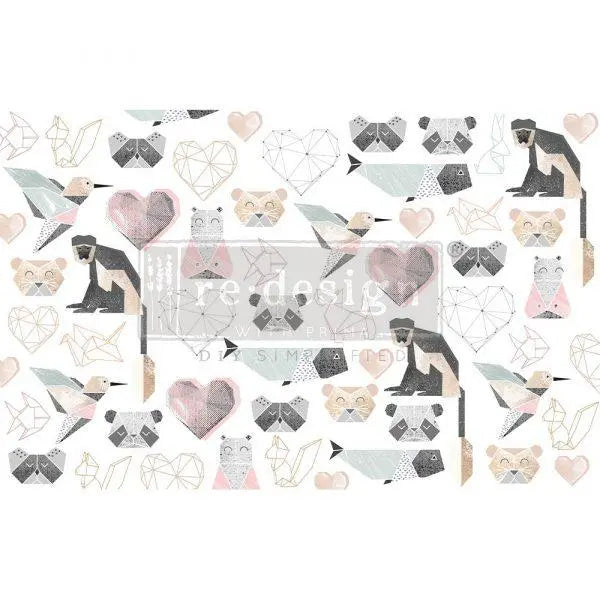 Re-Design with Prima Origami Love - DÉCOUPAGE DÉCOR TISSUE PAPER Prima Re-Design