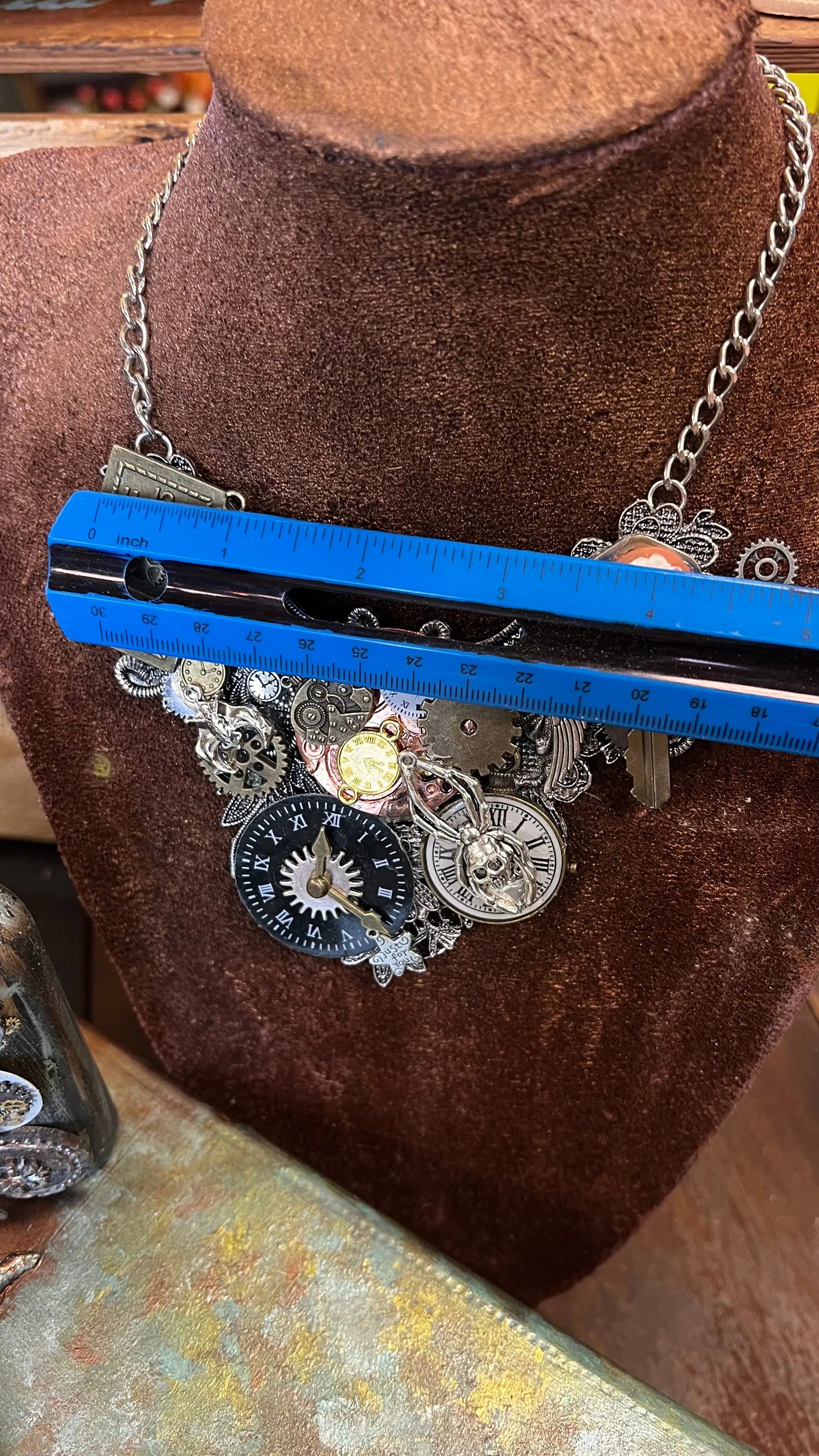 Steampunk Necklace 4” x 4” Spoiled to the Core Designs