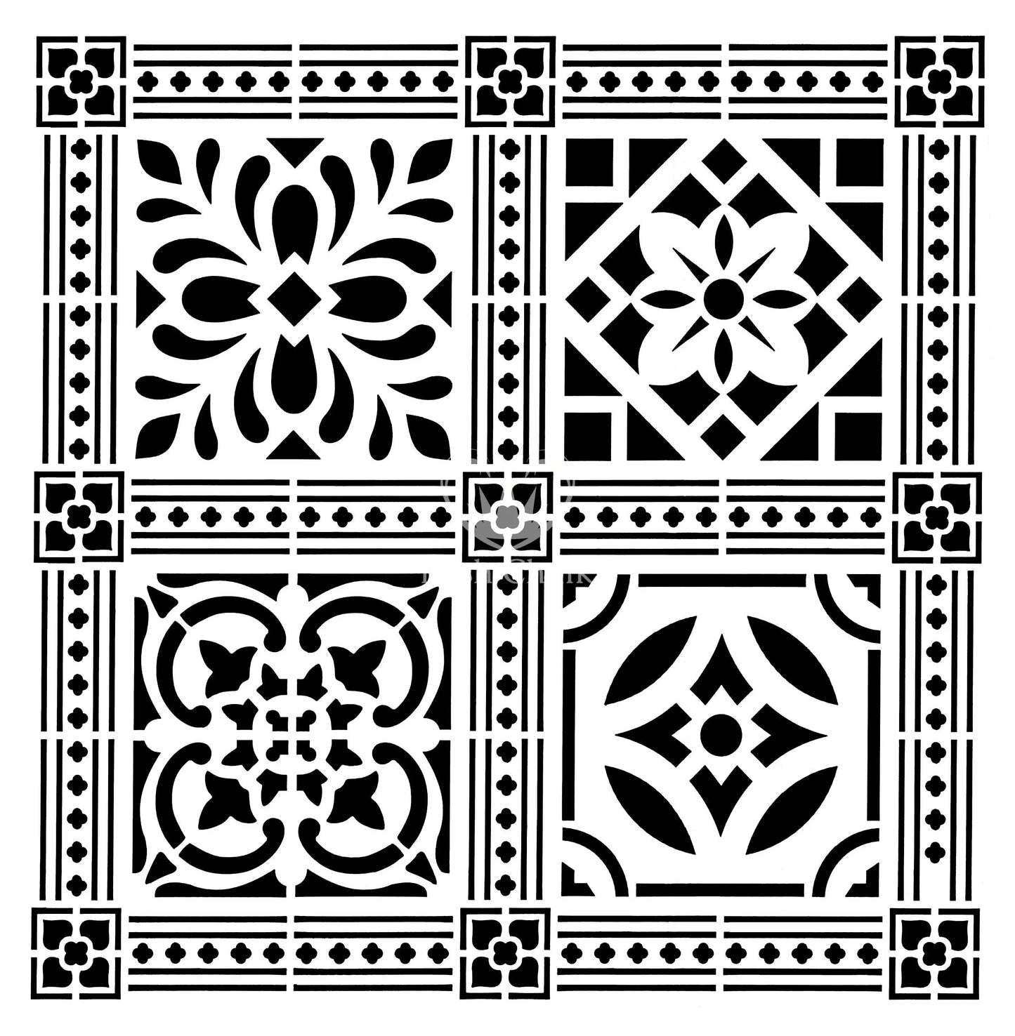 VICTORIAN TILE Stencil Posh Chalk